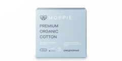 ПРОКЛАДКИ ЕЖЕДНЕВНЫЕ MOPPIE PREMIUM ORGANIC COTTON 15 ШТ