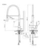 Sancos SC4010BNBH Смеситель для кухни гибкий с фильтром для питьевой воды, брашированный никель, черный