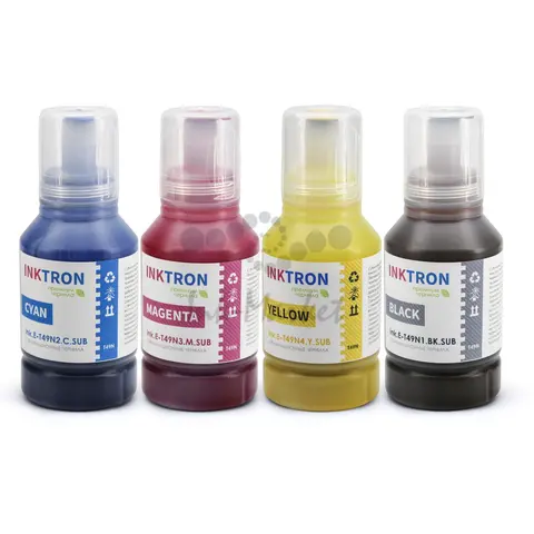 Комплект сублимационных чернил для Epson SureColor SC-F170, SC-F570, SC-F370, совместимые InkTron T49N1-T49N4 4 цвета по 140 мл