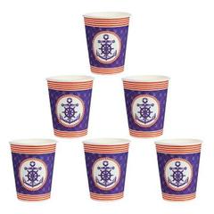 Купить Бумажный стакан «Морской», якорь, 250 мл - 10 штук в Магазине тельняшек