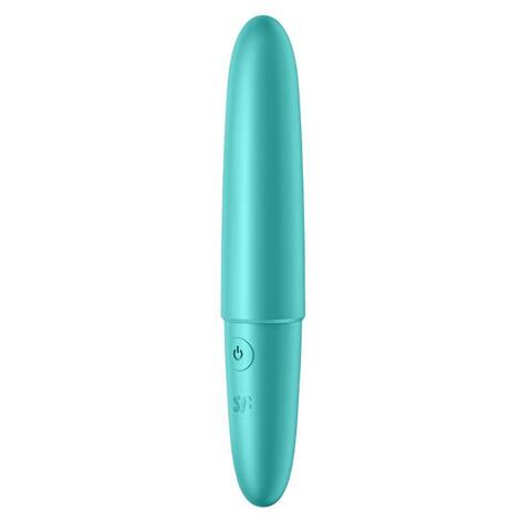 Бирюзовый мини-вибратор Ultra Power Bullet 6 - Satisfyer 4007687