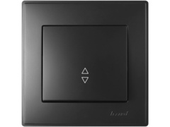 LESYA 705 4242 105 Выключатель проход. черн. бархат матовый вставкой (10шт)120шт