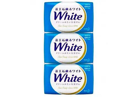 Туалетное мыло KAO "White" увлажняющее с ароматом цветов, 3шт