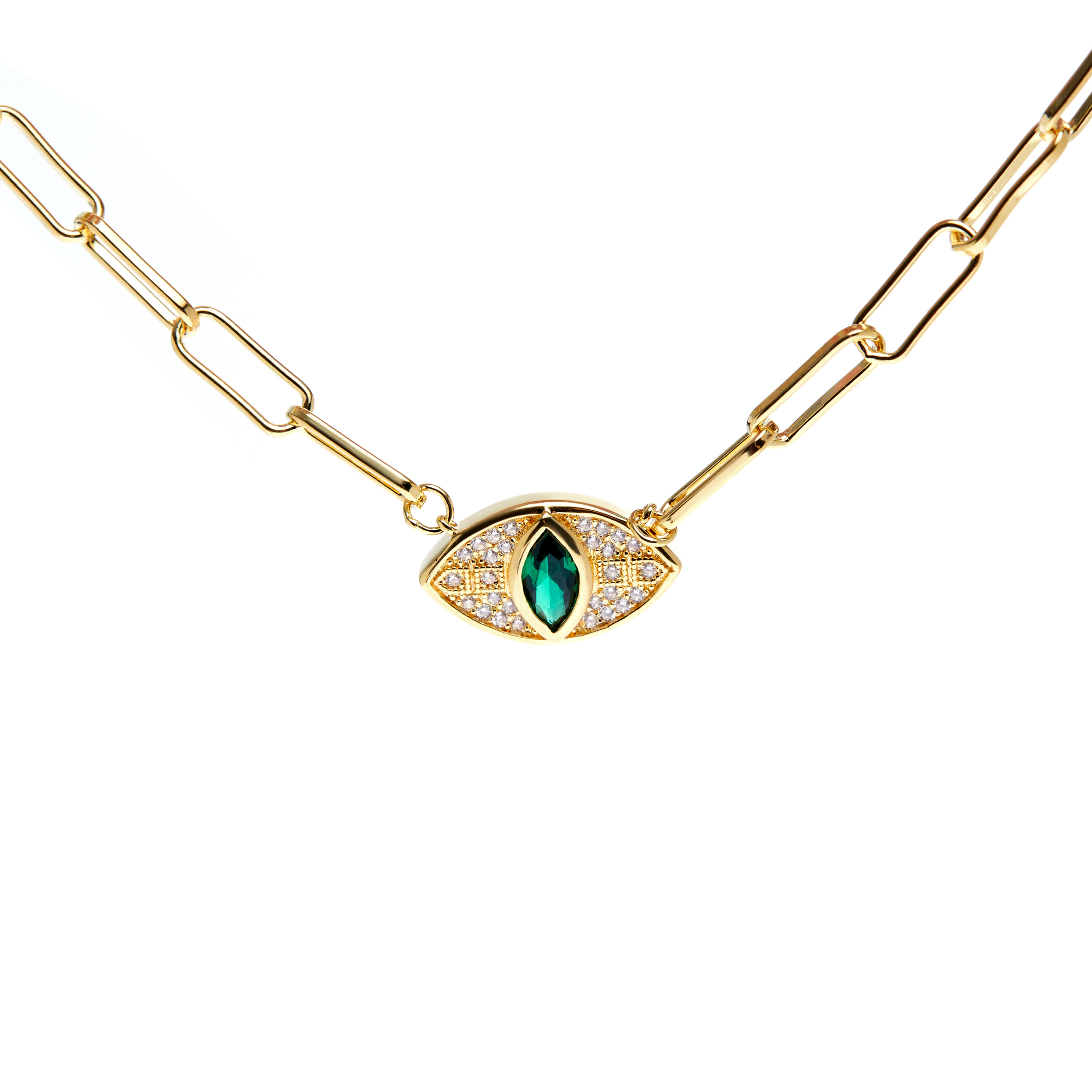 MYA BAY Колье Green Ojo Necklace mya bay позолоченное колье empire baguette