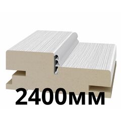 Дверная коробка телескопическая 80х30х2400мм экошпон Ясень серебристый