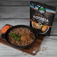 Каша гречневая с котлетой 'Кронидов', 250г