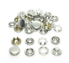 Кнопки рубашечные закрытые латунь (нерж.), d 9,5 мм, никель