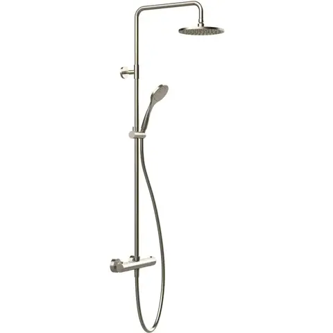 Gessi 35181#149 Gessi Emporio Emporio shower Настенный смеситель-термостат, душевая головка, переключатель, штанга, шланг, душ, цвет: Finox Brushed Nickel