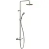 Gessi 35181#149 Gessi Emporio Emporio shower Настенный смеситель-термостат, душевая головка, переключатель, штанга, шланг, душ, цвет: Finox Brushed Nickel