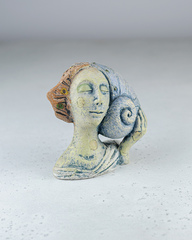 Скульптура из шамотной глины «Как она дышит», 8х12х13 см, Falco Ceramic