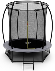 Батут Триумф Норд Премиальный 244 см двухцветный серый/оранжевый с лестницей