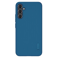 Тонкий жесткий чехол синего цвета (Peacock Blue) от Nillkin для Samsung Galaxy A34 5G, серия Super Frosted Shield