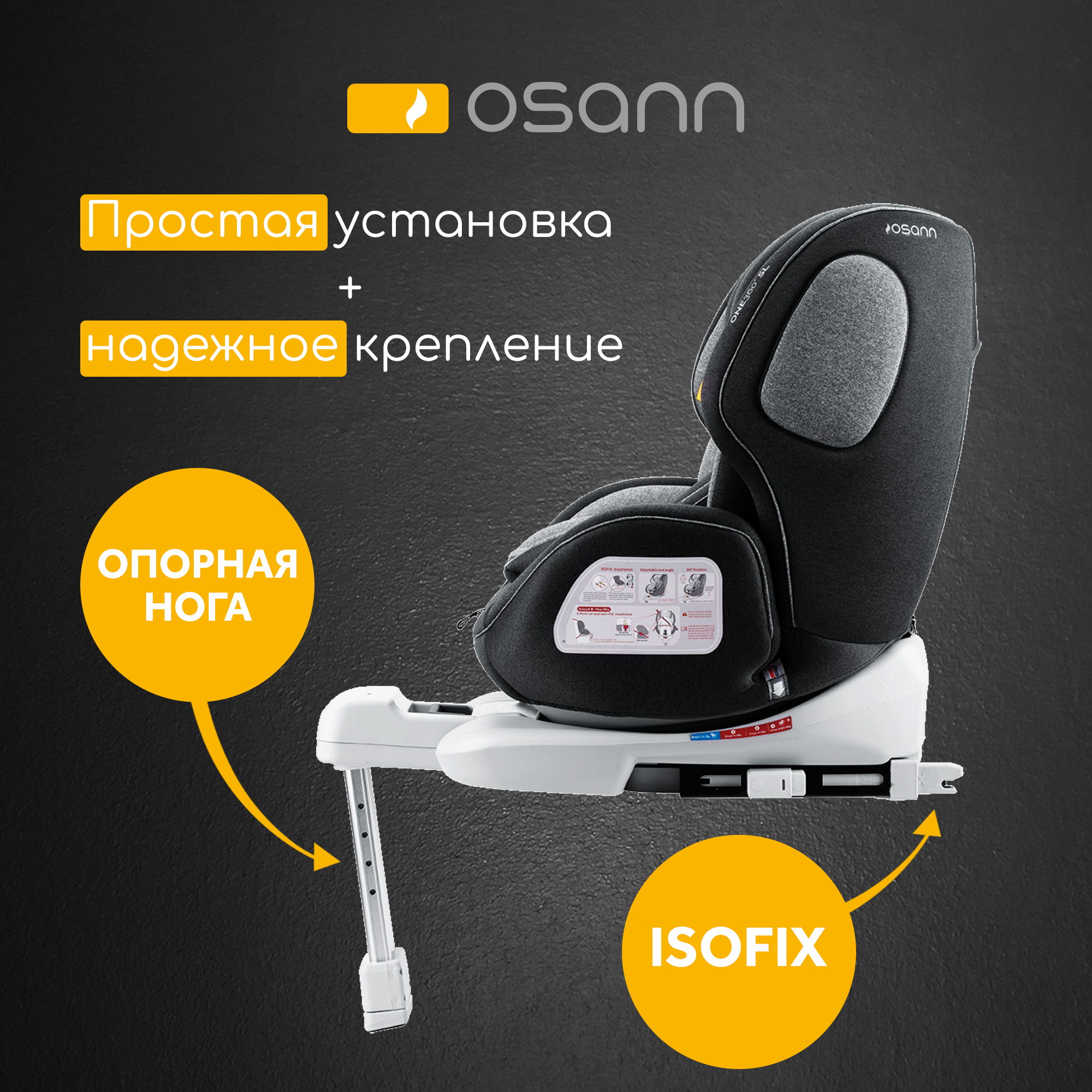 Детское автокресло Osann One360 SL Universe Grey