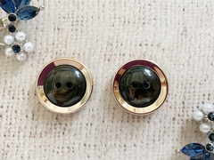 Пуговицы костюмные, d 2,2 см (золотой с коричневым)