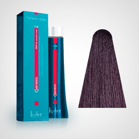 Крем-краска для волос с протеинами шелка 3.8 (3TB) Экстра темный табачный GENEZA Le Cher Professional 100 мл