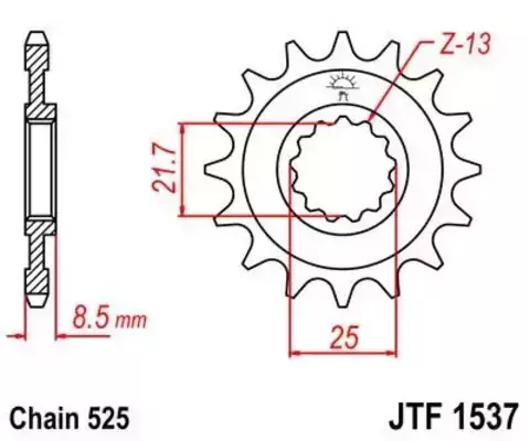 Звезда ведущая JTF1537 15RB