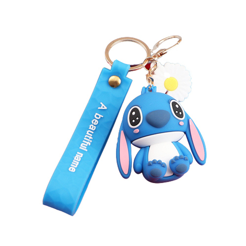 Брелок резиновый Голубой Стич