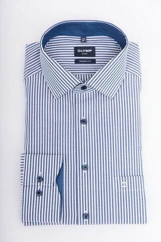 OLYMP LUXOR MODERN FIT Сорочка в полоску с технологией Non-Iron