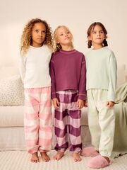 Пижама для девочки Next B79-520, 3 шт., Белый, Розовый, Бордовый