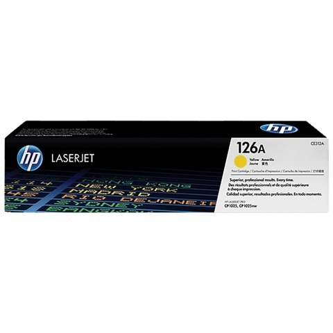 Картридж лазерный HP (CE312A) LaserJet CP1025/CP1025NW, желтый, оригинальный, ресурс 1000 страниц