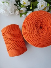 Оранжевое настроение  Хлопковый шнур 4 мм