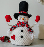 Интерьерная кукла Снеговик в цилиндре