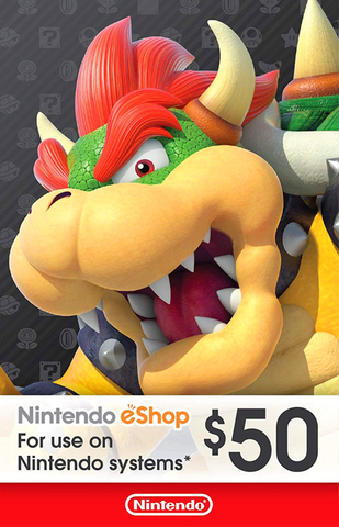 Nintendo eShop Store USA: Карта оплаты 50$ [Цифровой код доступа]