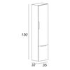 Cezares 55155 URBAN Тумба под раковину с двумя выдвижными ящиками 55155 Frassino scuro, 60x46x62