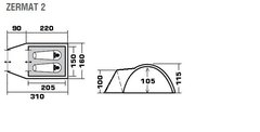 Туристическая палатка Trek Planet Zermat 2 (70191)