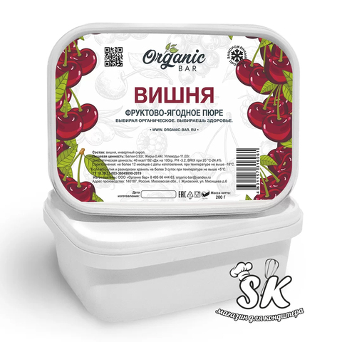 Замороженное пюре Вишня Organic Bar 200 г