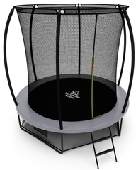 Батут Триумф Норд Премиальный 244 см двухцветный серый/оранжевый с лестницей