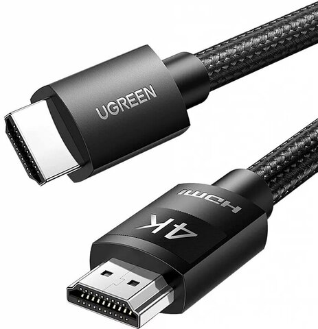Кабель UGREEN HD119 (40104) 4K HDMI Cable Male to Male Braided 10m, черный