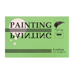 Бумага для акварели Проф-Пресс, формат А4, 20 листов, 100% хлопок, альбом-планшет с жёсткой подложкой, серия "Зелёная классика"