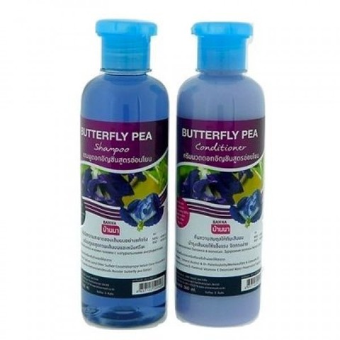 Шампунь для волос и кондиционер с экстрактом синего чая Banna Butterfly Pea Shampoo & Conditioner, 2х360 мл