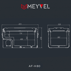 Компрессорный автохолодильник Meyvel AF-H80 ( 12V/24V, 80л)