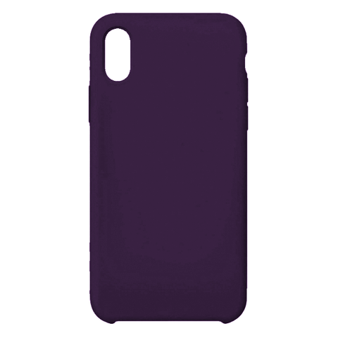 Силиконовый чехол Silicon Case WS для iPhone XR (Темно-фиолетовый)