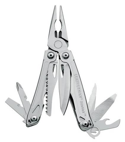 Мультитул Leatherman Sidekick 97 mm, 14 функций, серебристый, кробка картонная (831439)