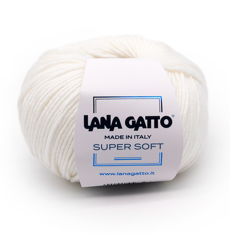 Пряжа Lana Gatto Super Soft 10001 белый (уп.10 мотков)