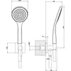 Gessi 47323#149 Gessi Emporio Emporio shower Душевой комплект, состоящий из вывода воды, держателя, шланга 1,50 м и лейки, цвет: Finox Brushed Nickel