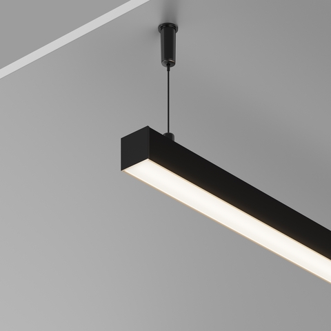 Алюминиевый профиль Maytoni накладной-подвесной 25x22 (Черный, 2 м), ALM-2522-B-2M 633013