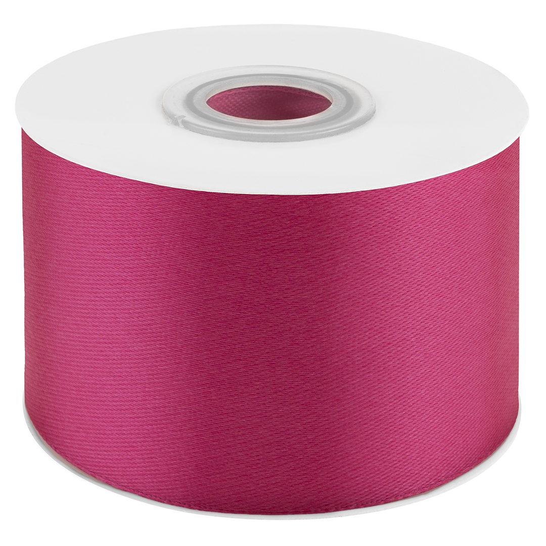 Лента Атласная (5см*22,85м) Фуше/Фуксия.