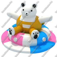Электрическая карусель детская 4KIDS "Надувной медвежонок"
