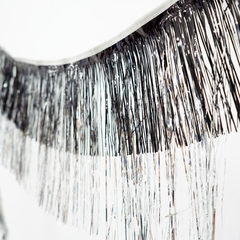 Занавес-бахрома, Черный/Серебро, 35см*1,18м (В*Ш)