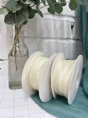 Лента органза с волнистым краем (4см*9,14м), Кремовый