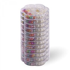 Набор для создания украшений-бусины Alingar, 80х80х12 мм, "Pearl", 1 вид бусин, 1х1,1 м леска, пластик. пенал