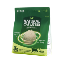 Наполнитель для кошачьего лотка комкующийся тофу натуральный Natural Plant Cat Litter
