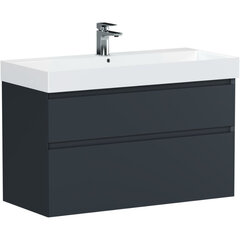 Allen Brau 1.210027.AM 1.210027.AM INFINITY Тумба 100, 2 ящ., антрацит матовый (346301) фото