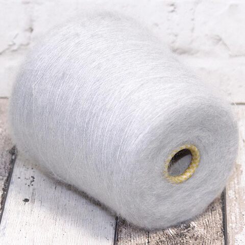 Кидмохер с бэби альпакой Lanificio del'Olivo NOIR 2300 светло-серый