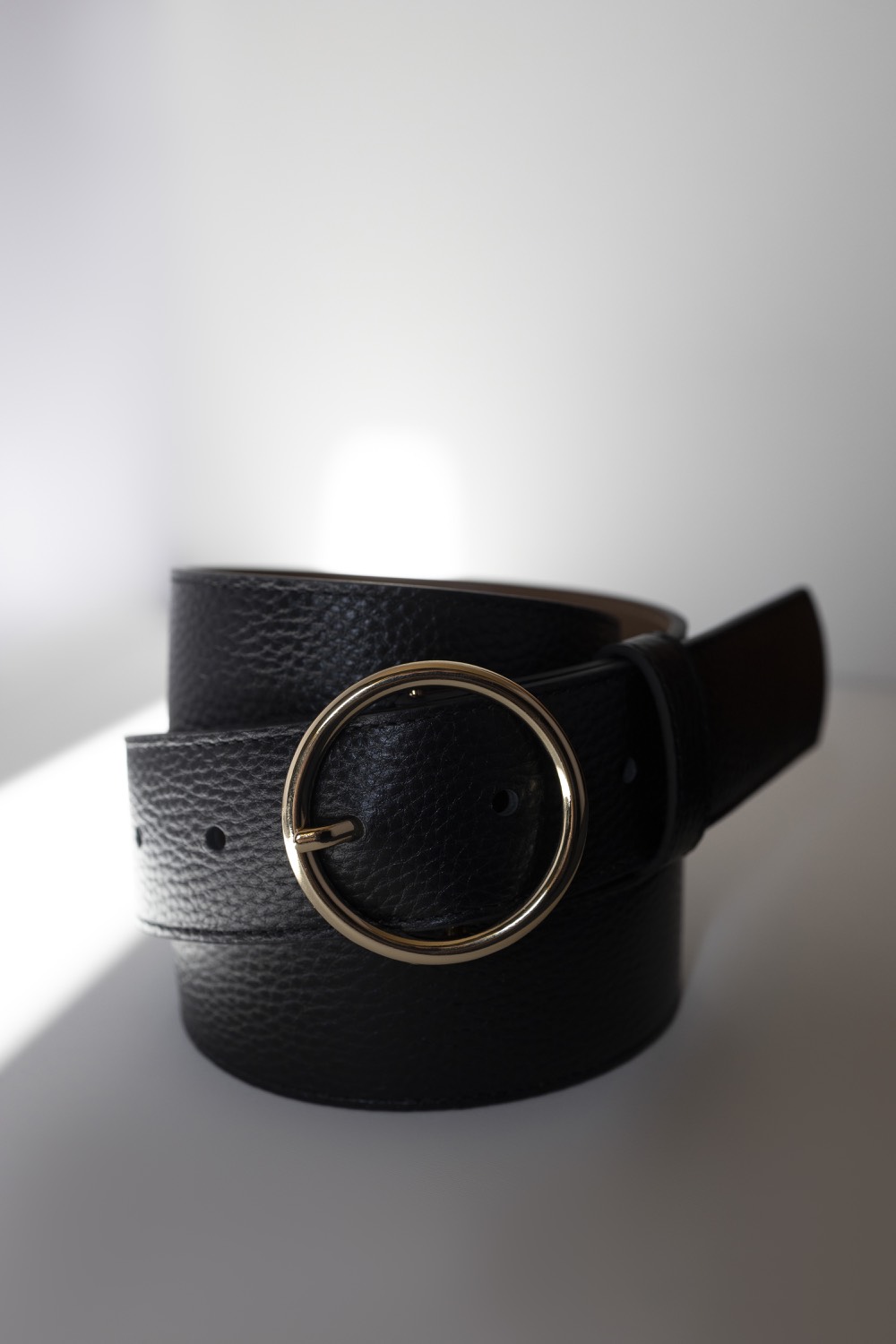 Ремень из фактурной кожи, 35 мм, черный