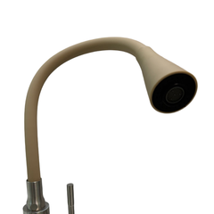 Смеситель для кухни с гибким силиконовым изливом Accoona бежевый+сатин